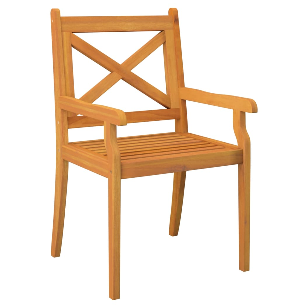 Outdoor Dining Chairs 2 pcs vidaXL Solid Wood Acacia by vidaXL