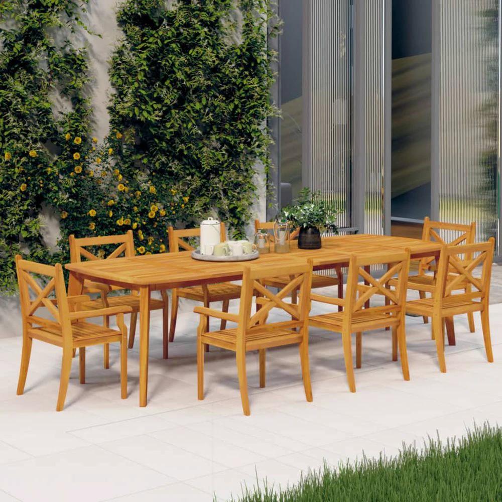 Outdoor Dining Chairs 2 pcs vidaXL Solid Wood Acacia by vidaXL