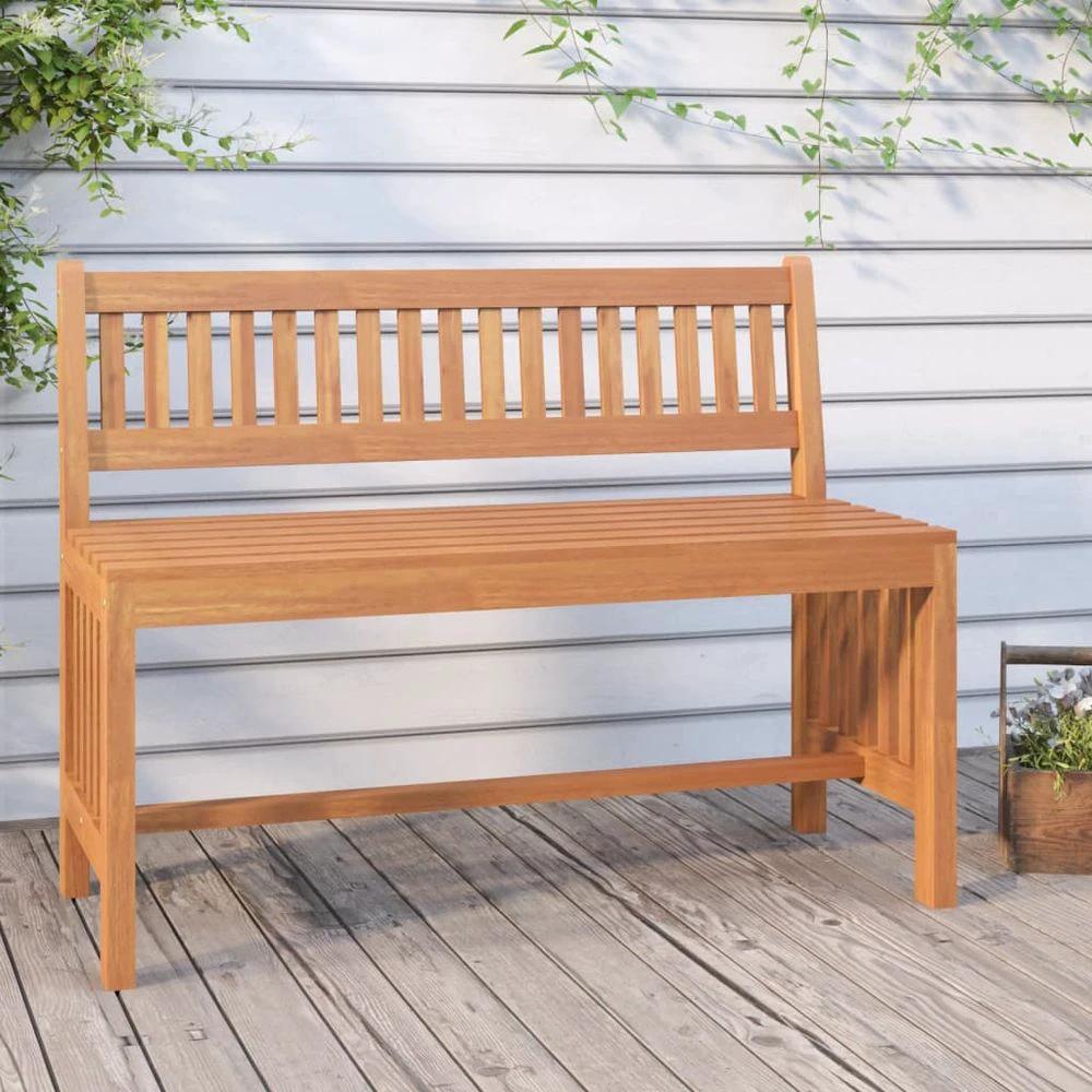 vidaXL Garden Bench 110 cm vidaXL Solid Wood Eucalyptus - Uncategorized Garden Chairs
