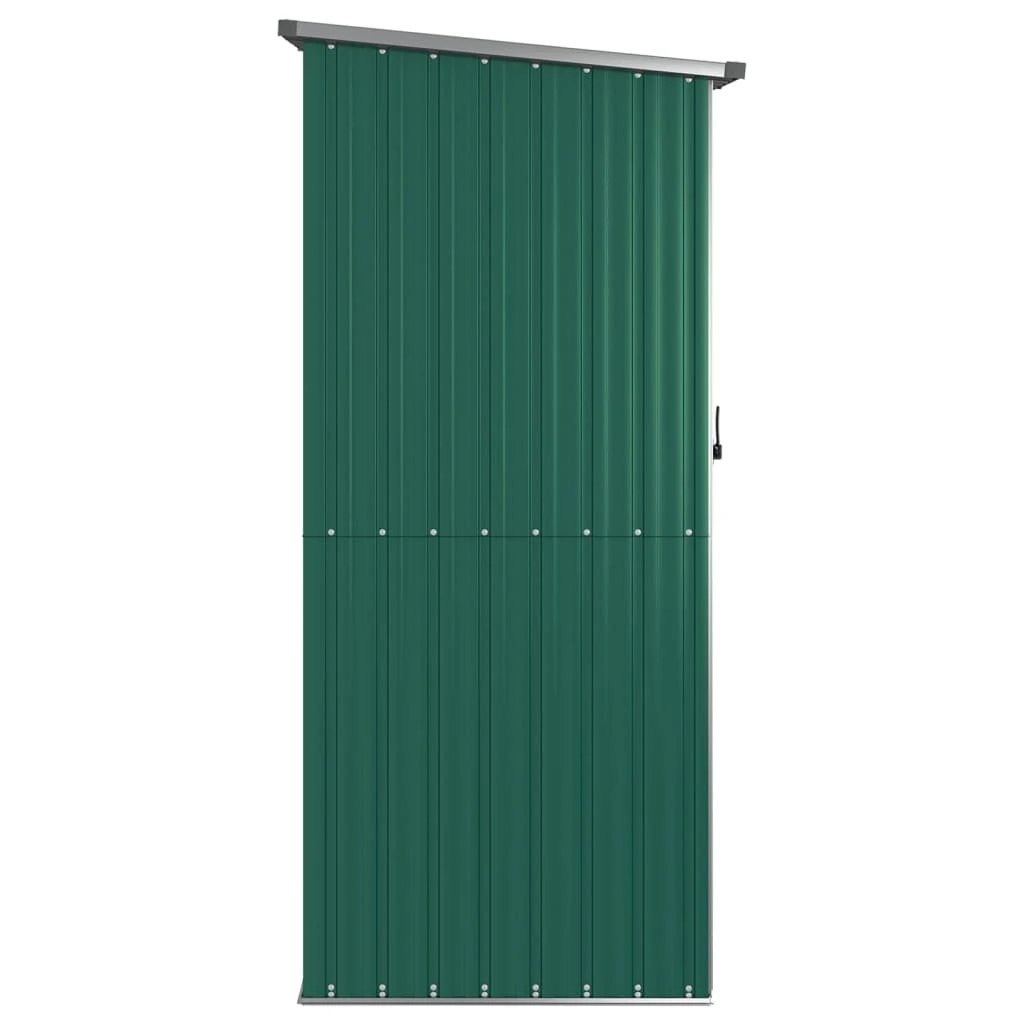 vidaXL vidaXL Garden Shed Green 118.5x97x209.5 cm Galvanised Steel - Garden Shed