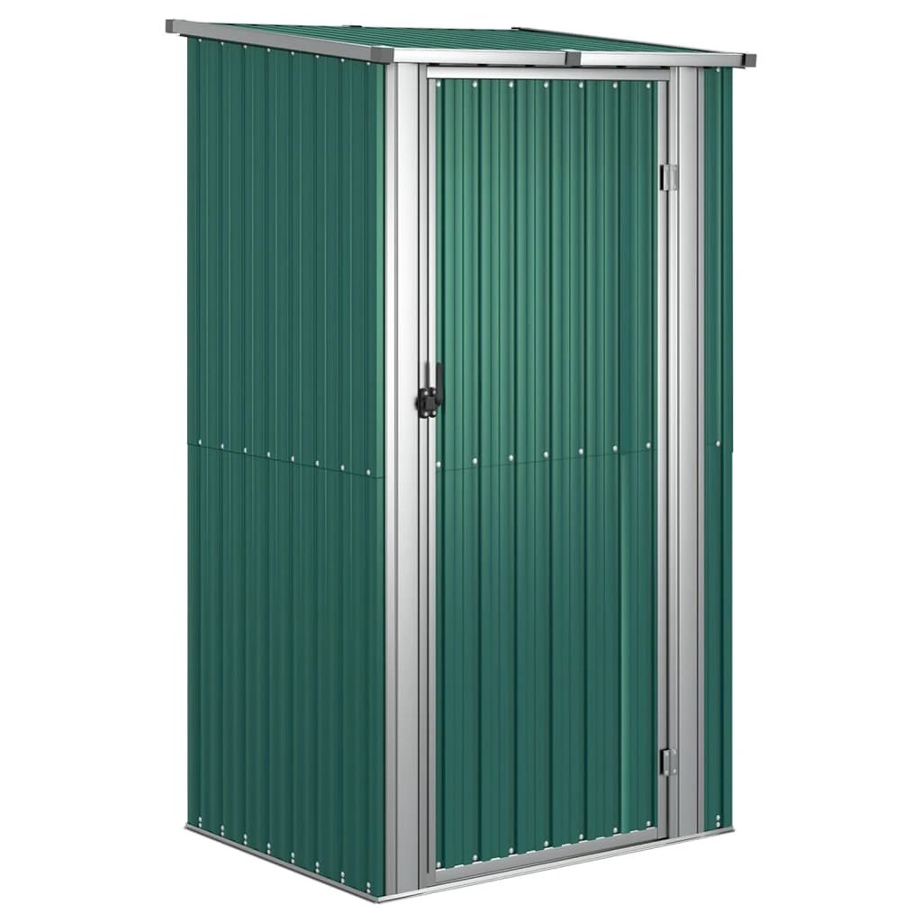 vidaXL Garden Shed Green 118.5x97x209.5 cm Galvanised Steel by vidaXL