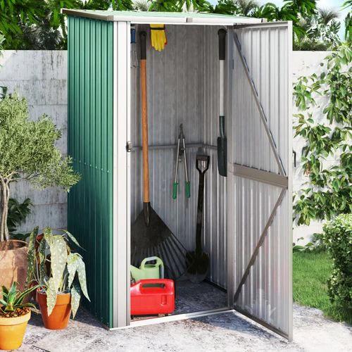 vidaXL vidaXL Garden Shed Green 118.5x97x209.5 cm Galvanised Steel - Garden Shed