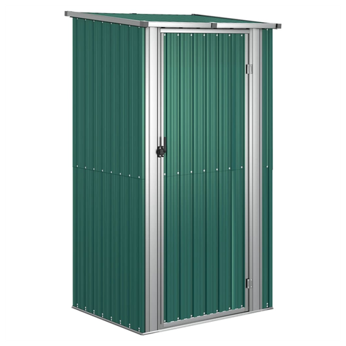 vidaXL vidaXL Garden Shed Green 118.5x97x209.5 cm Galvanised Steel - Garden Shed