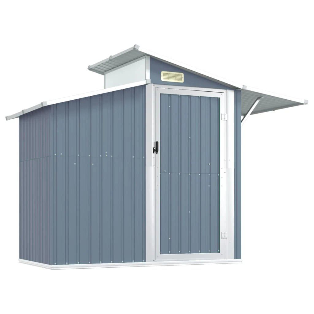 vidaXL vidaXL Garden Shed Green 270x130x208.5 cm Galvanised Steel - Garden Shed