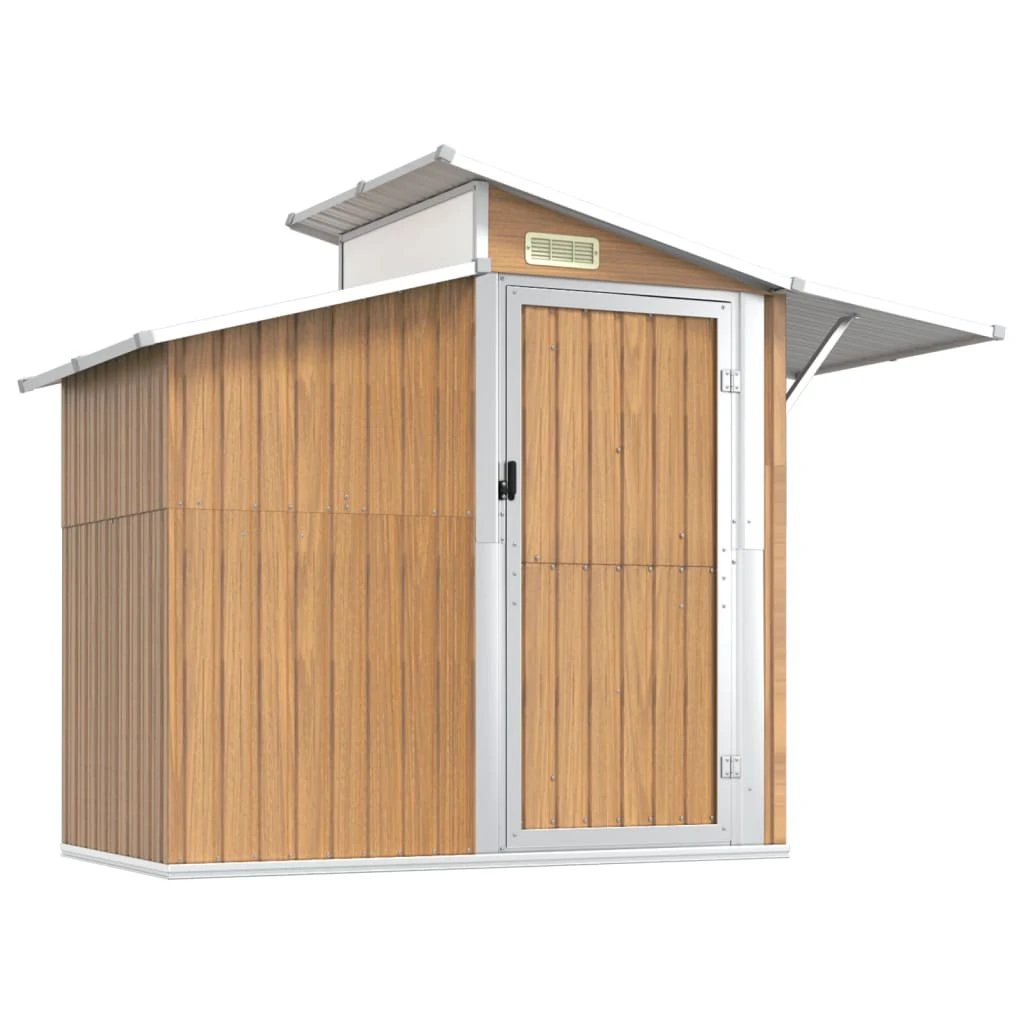 vidaXL Garden Shed Green 270x130x208.5 cm Galvanised Steel by vidaXL