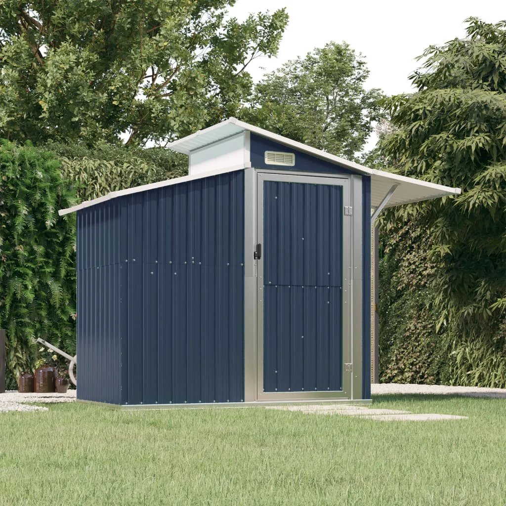 vidaXL vidaXL Garden Shed Green 270x130x208.5 cm Galvanised Steel - Garden Shed