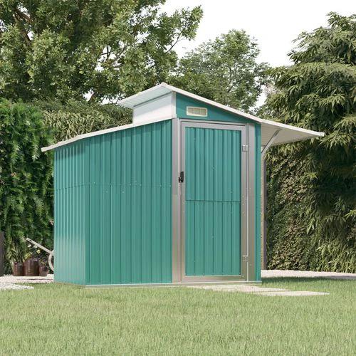 vidaXL vidaXL Garden Shed Green 270x130x208.5 cm Galvanised Steel - Garden Shed
