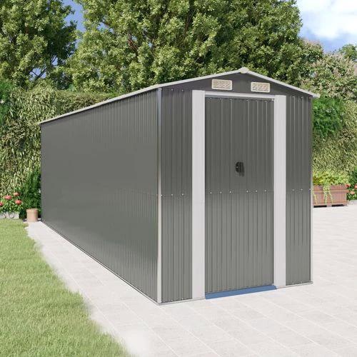 vidaXL vidaXL Garden Shed Green 192x108x223 cm Galvanised Steel - Garden Shed