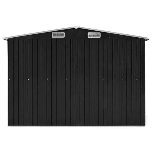 vidaXL Garden Shed Anthracite 257x779x181 cm Galvanised steel - Garden Shed from vidaXL