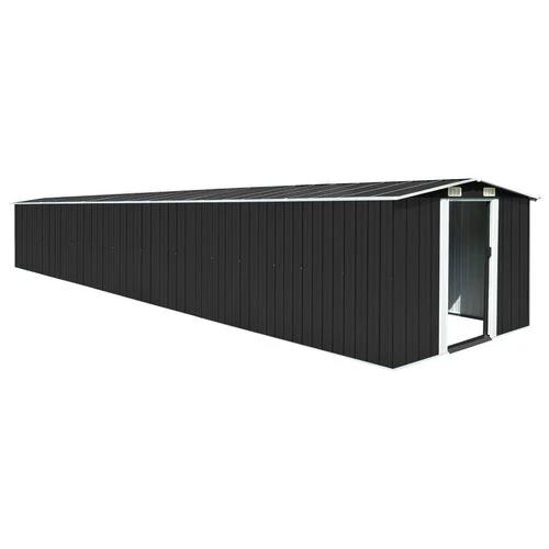 vidaXL Garden Shed Anthracite 257x779x181 cm Galvanised steel - Garden Shed from vidaXL