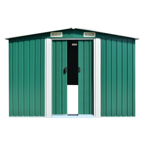 vidaXL Garden Shed Green 257x990x181 cm Galvanised steel by vidaXL