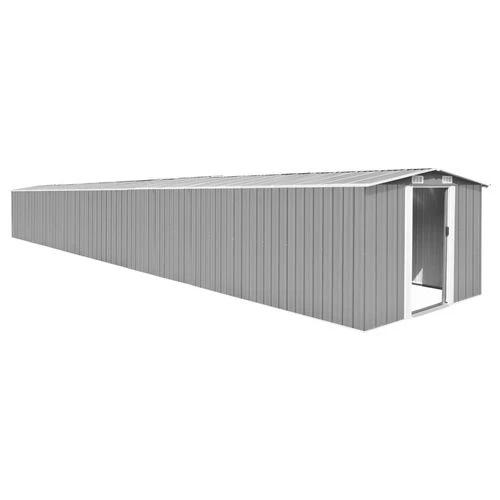 vidaXL Garden Shed Grey 257x990x181 cm Galvanised steel by vidaXL