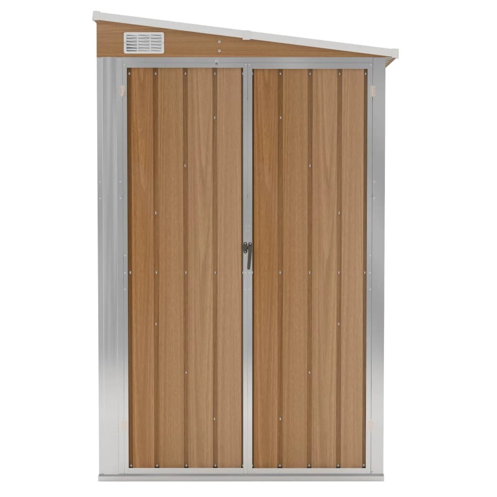 vidaXL Wall-mounted Garden Shed Green 118x100x178 cm Galvanised Steel by vidaXL