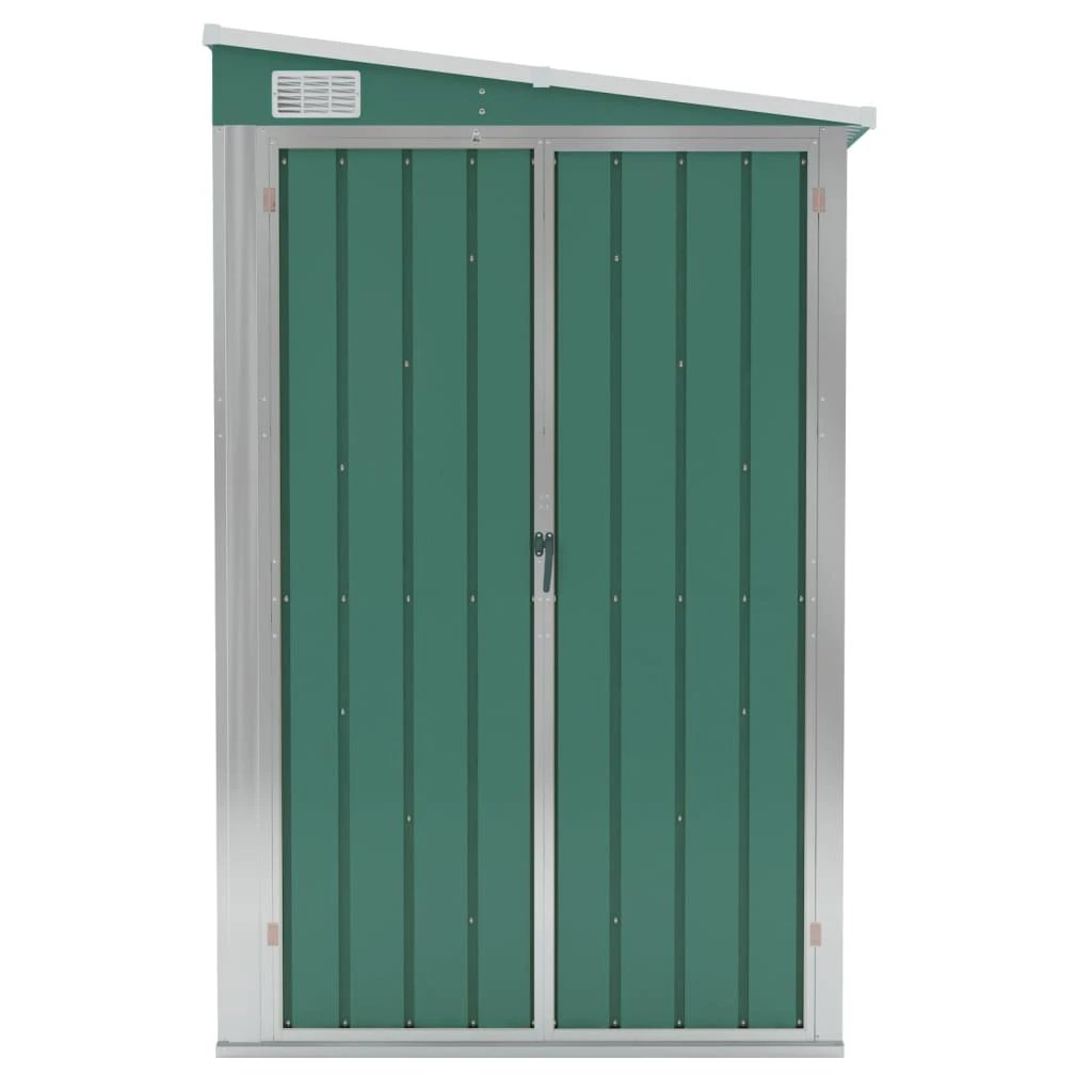 vidaXL vidaXL Wall-mounted Garden Shed Green 118x100x178 cm Galvanised Steel - Garden Shed