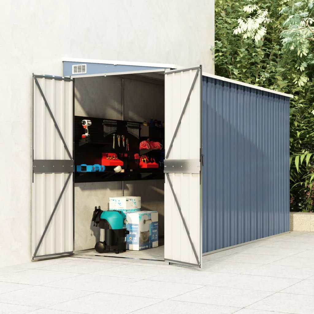 vidaXL Wall-mounted Garden Shed Green 118x100x178 cm Galvanised Steel by vidaXL