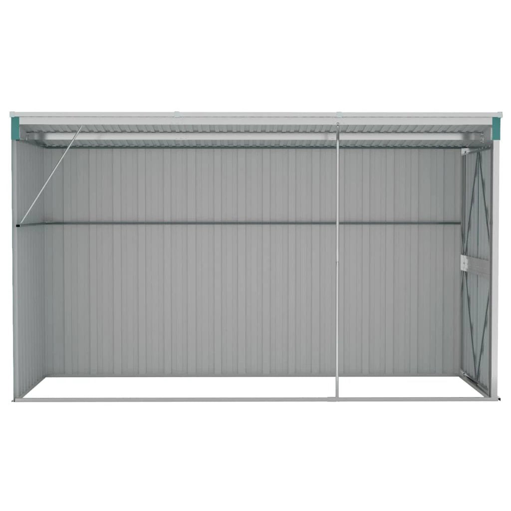 vidaXL vidaXL Wall-mounted Garden Shed Green 118x100x178 cm Galvanised Steel - Garden Shed