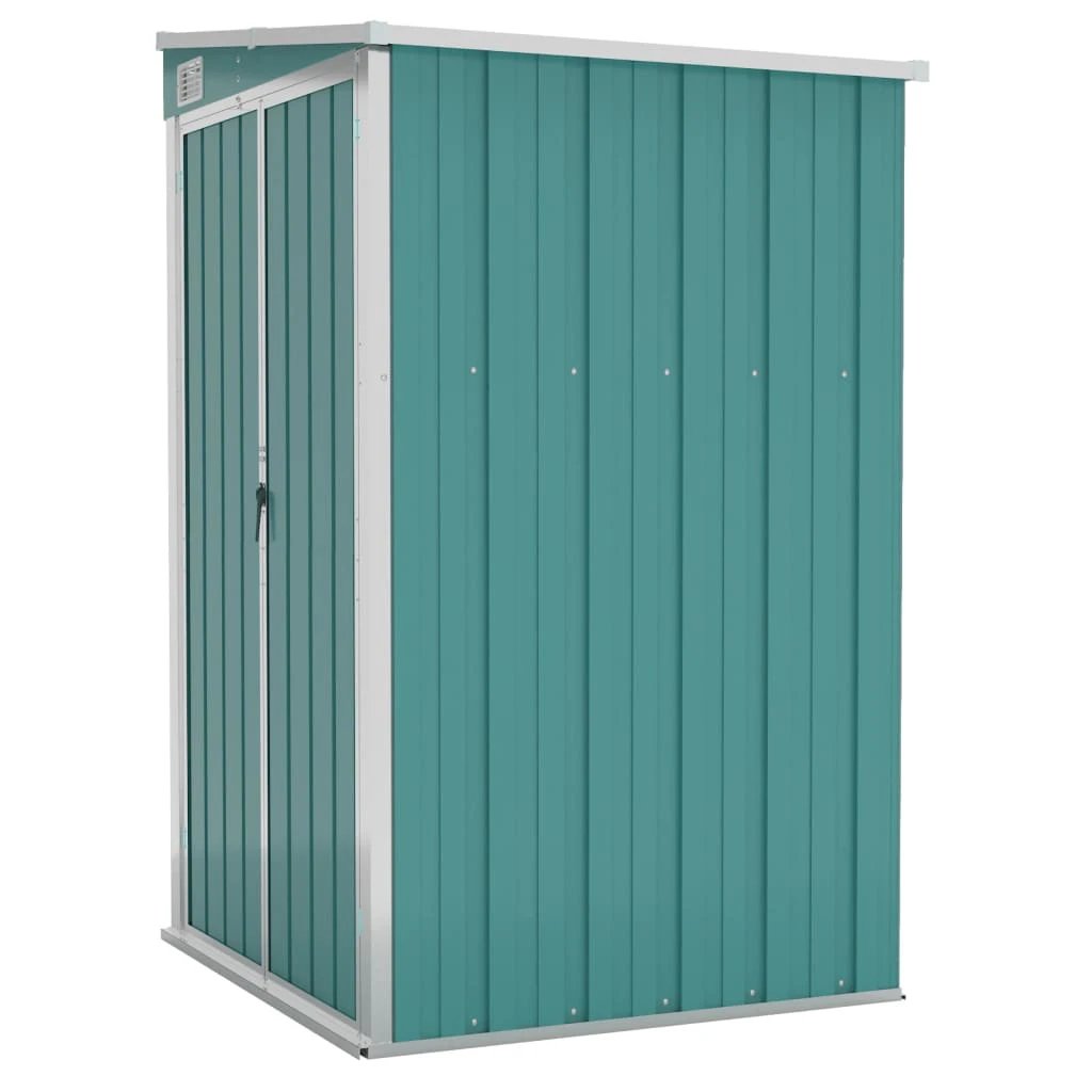 vidaXL vidaXL Wall-mounted Garden Shed Green 118x100x178 cm Galvanised Steel - Garden Shed