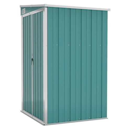 vidaXL vidaXL Wall-mounted Garden Shed Green 118x100x178 cm Galvanised Steel - Garden Shed