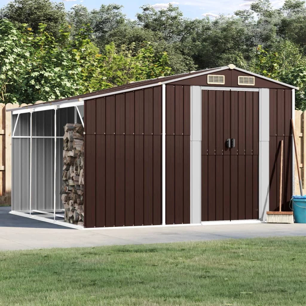 vidaXL Garden Shed Green 277x93x179 cm Galvanised Steel by vidaXL