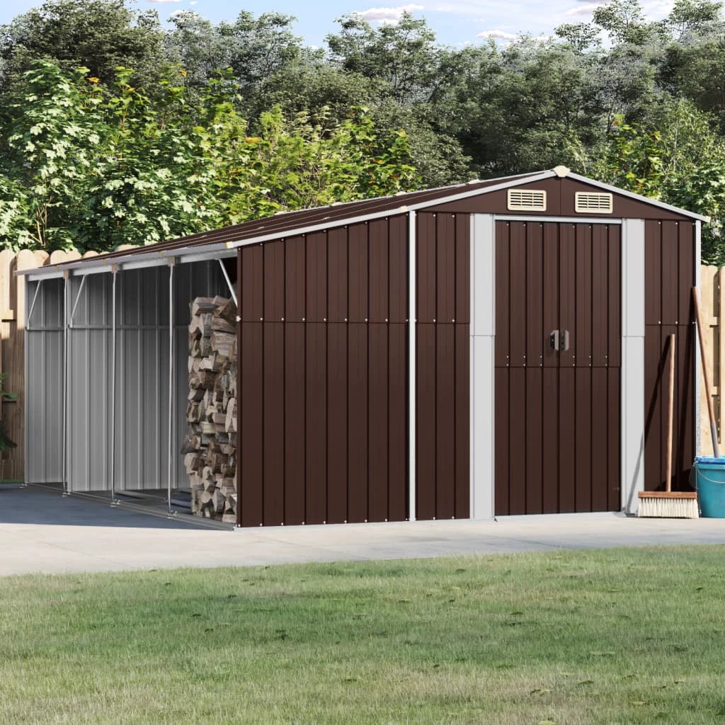vidaXL Garden Shed Green 277x93x179 cm Galvanised Steel by vidaXL