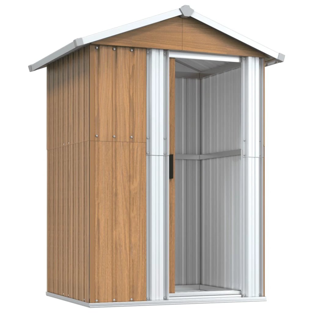 vidaXL Garden Shed Green 126x97.5x177 cm Galvanised Steel by vidaXL