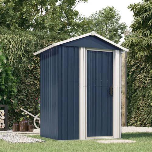 vidaXL Garden Shed Green 126x97.5x177 cm Galvanised Steel by vidaXL