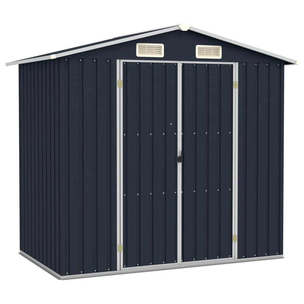 vidaXL Garden Shed Green 205x129x183 cm Galvanised Steel by vidaXL