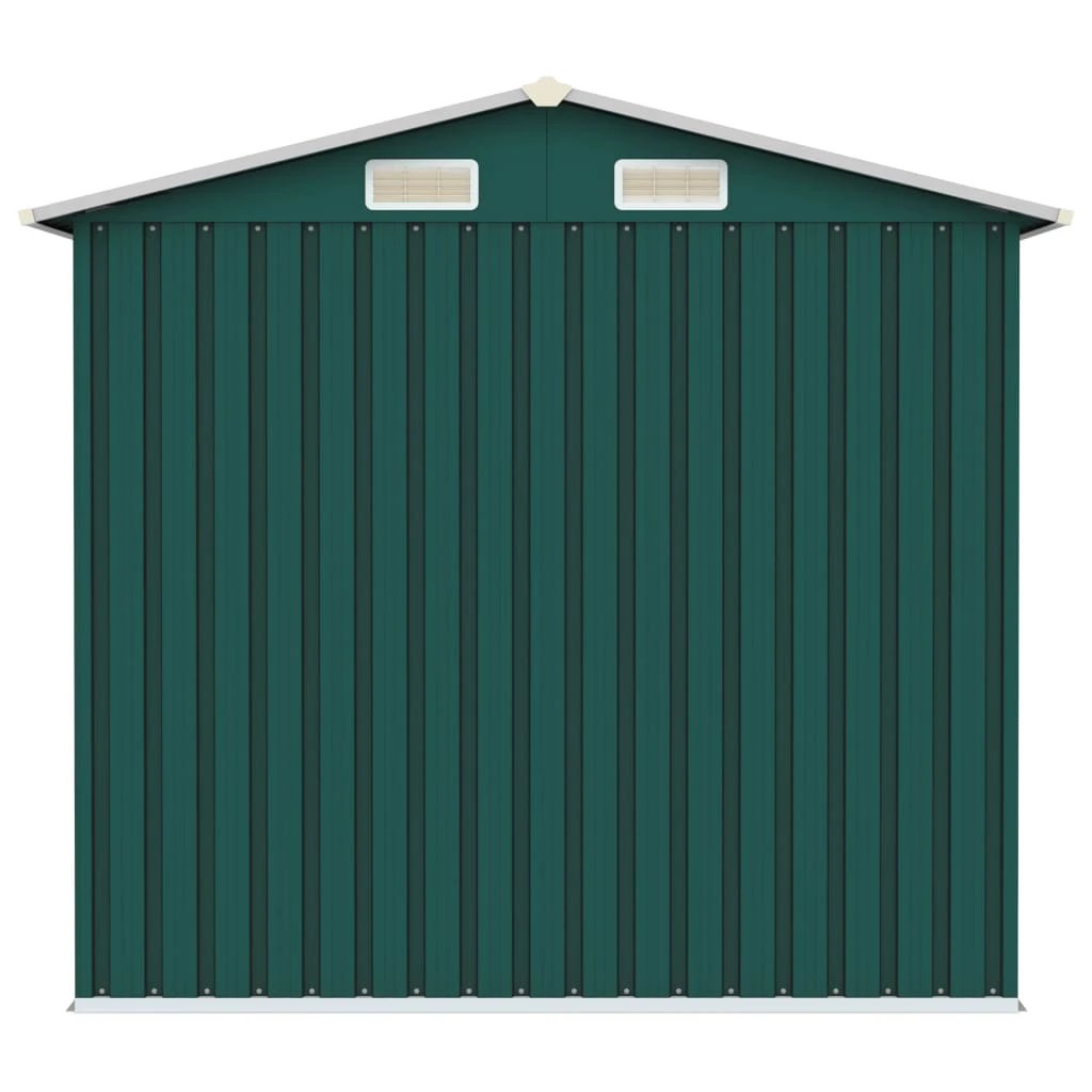 vidaXL Garden Shed Green 205x129x183 cm Galvanised Steel by vidaXL