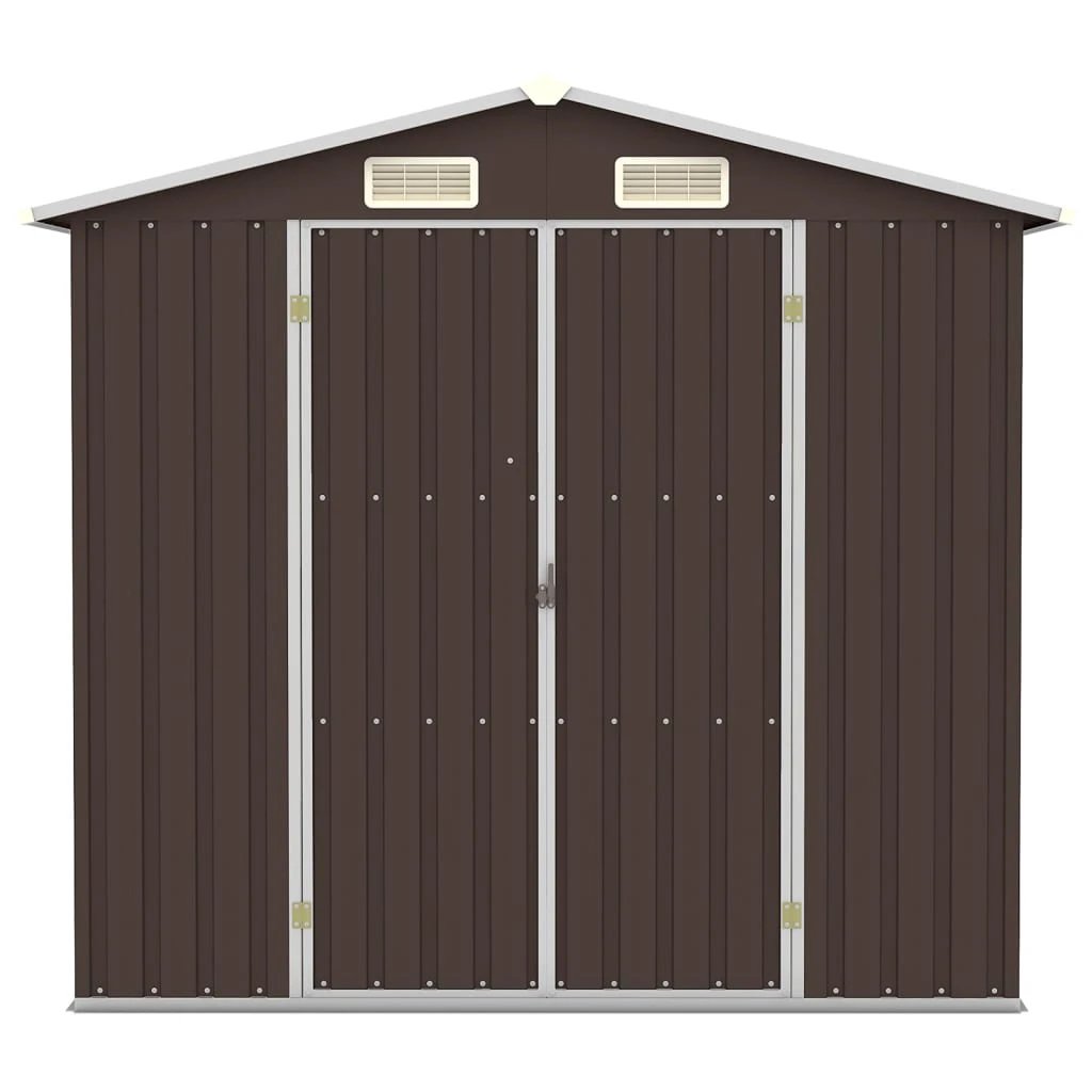 vidaXL Garden Shed Green 205x129x183 cm Galvanised Steel by vidaXL