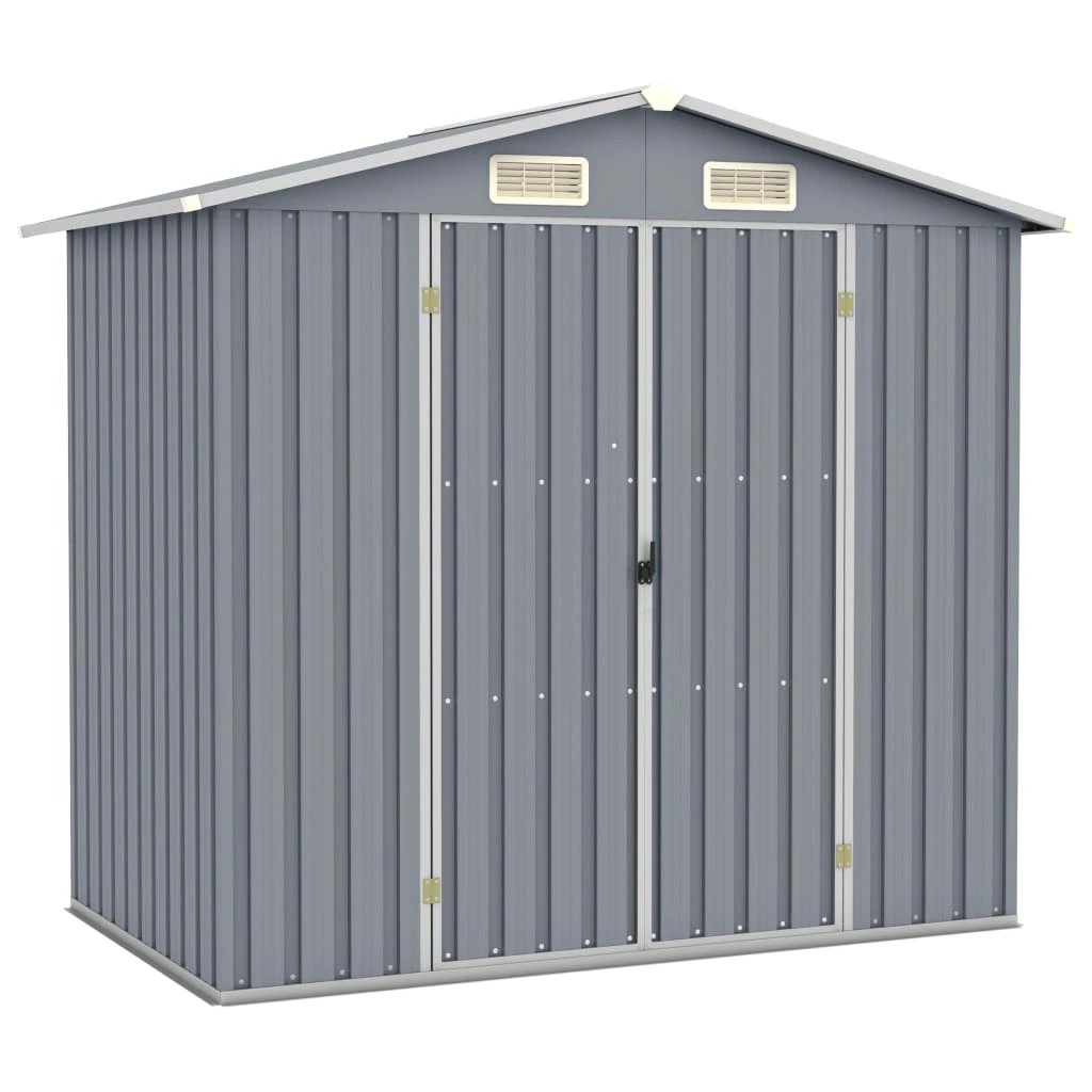 vidaXL Garden Shed Green 205x129x183 cm Galvanised Steel by vidaXL