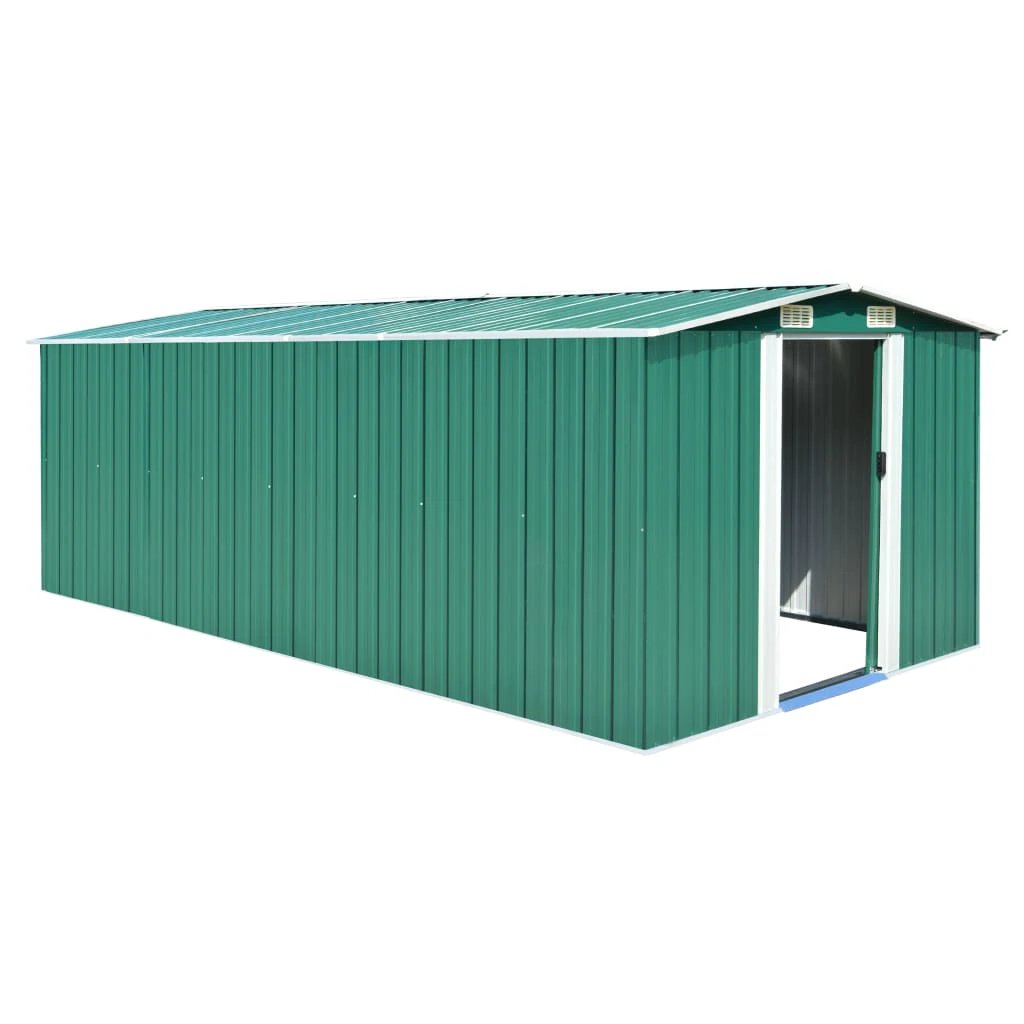vidaXL Garden Shed 257x298x178 cm Metal Green by vidaXL