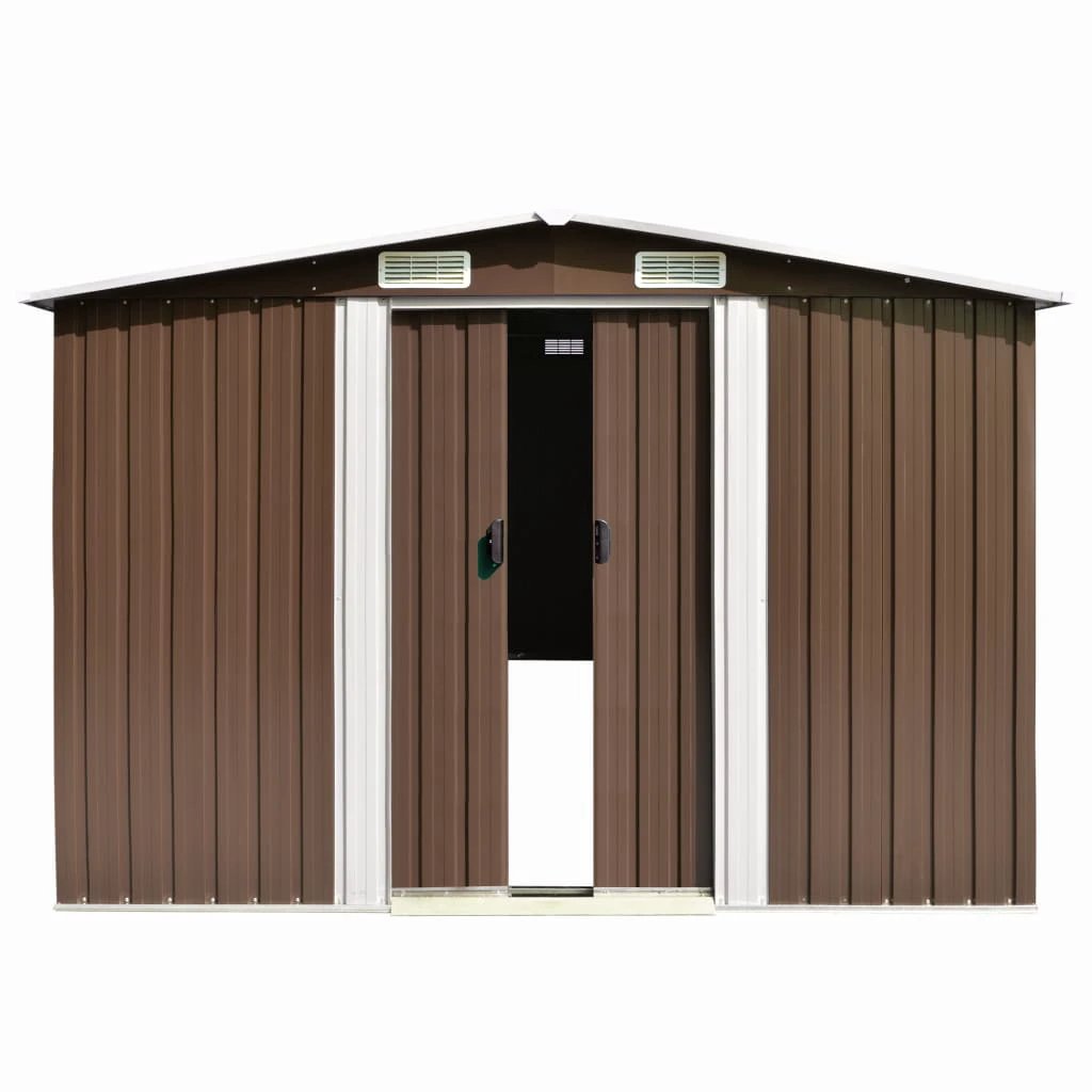 vidaXL Garden Shed 257x298x178 cm Metal Green by vidaXL