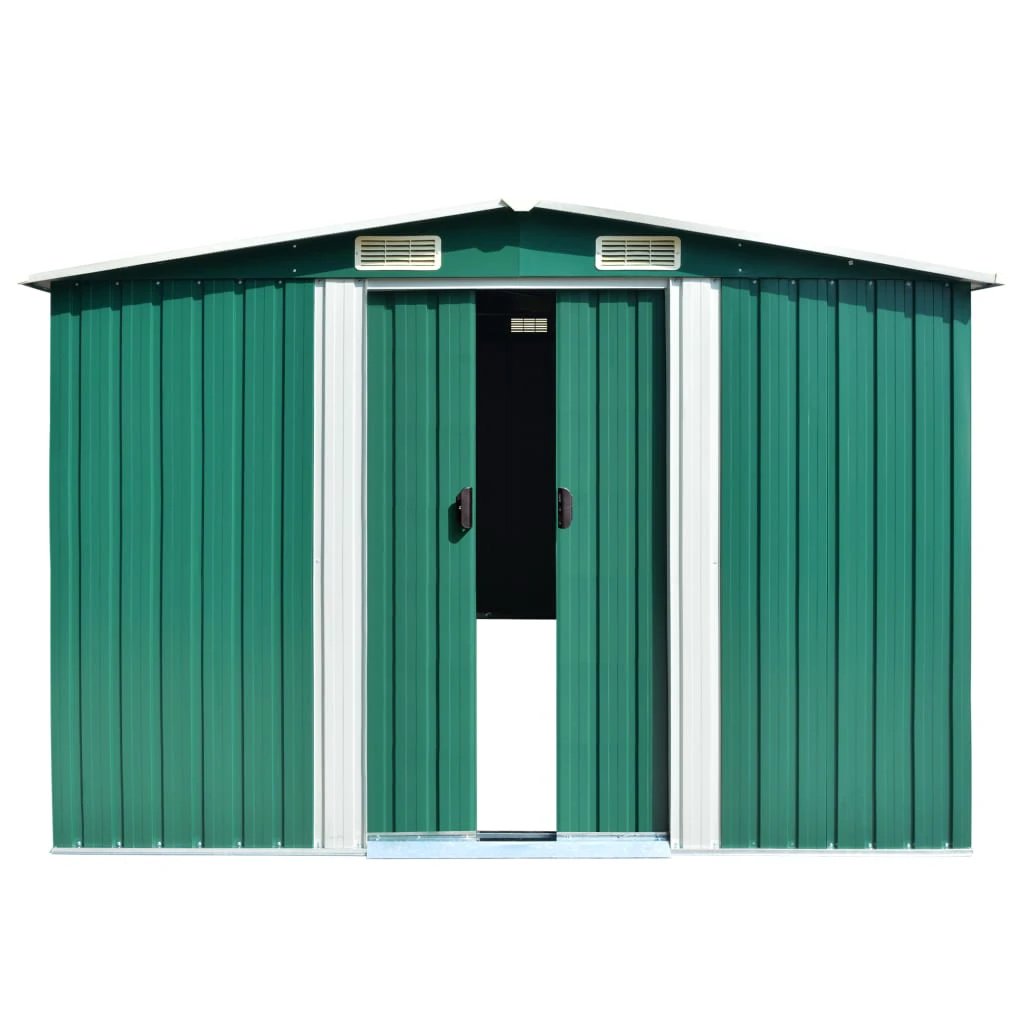 vidaXL Garden Shed 257x298x178 cm Metal Green by vidaXL