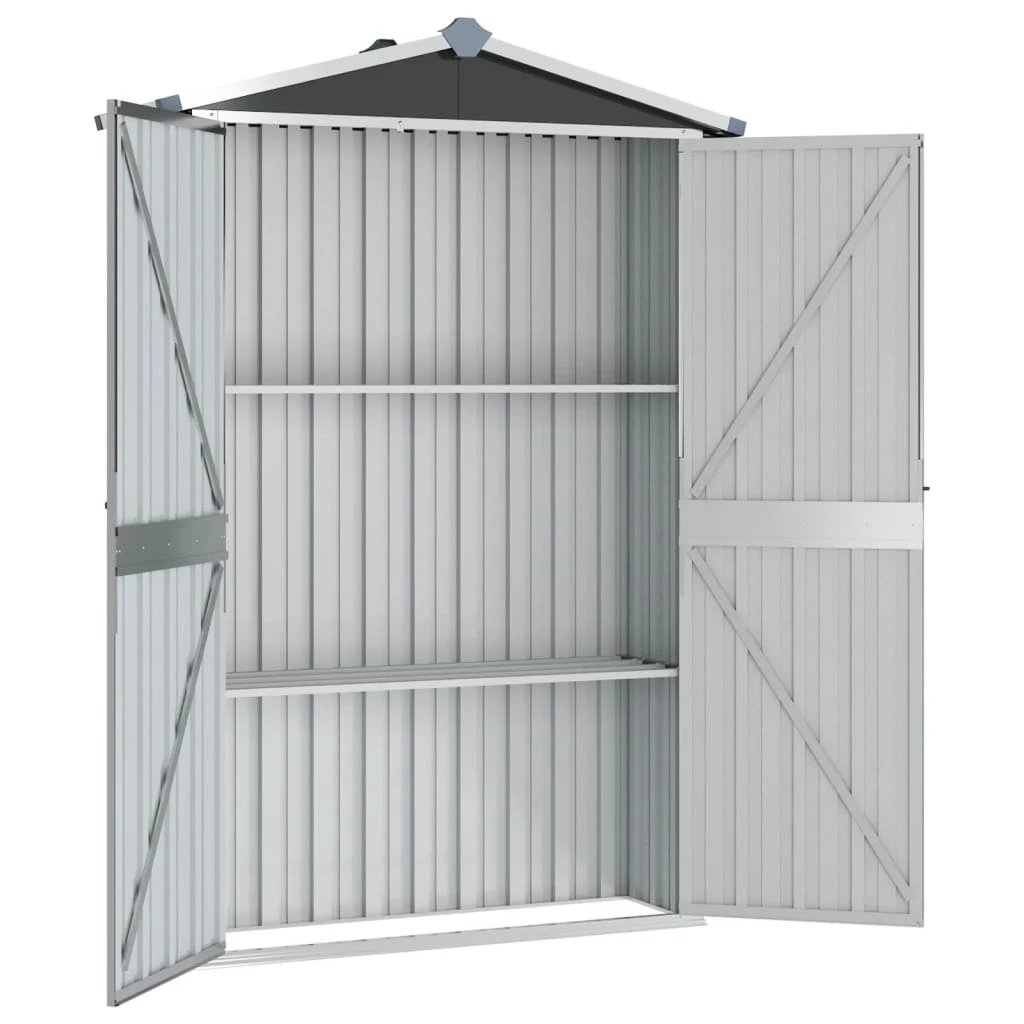 vidaXL Garden Shed Green 116x45x175 cm Galvanised Steel - Garden Shed