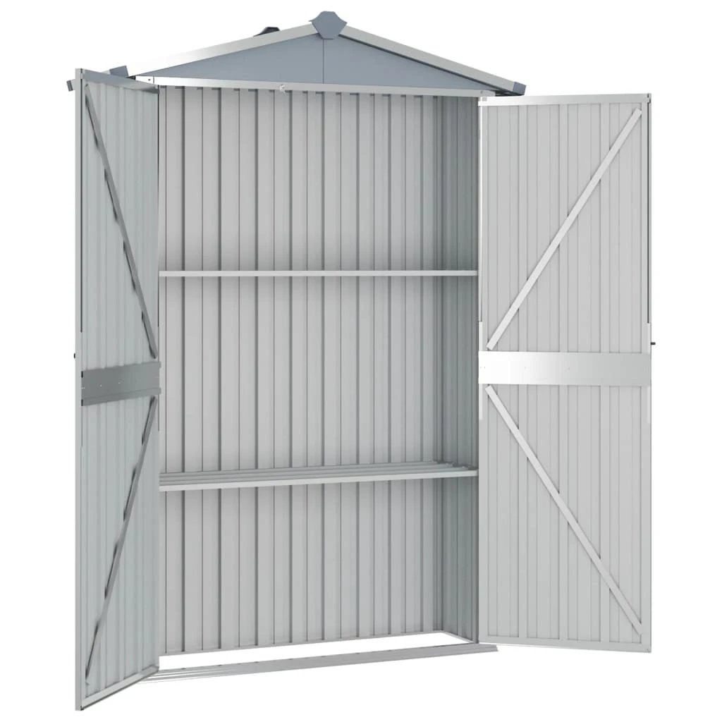 vidaXL Garden Shed Green 116x45x175 cm Galvanised Steel by vidaXL