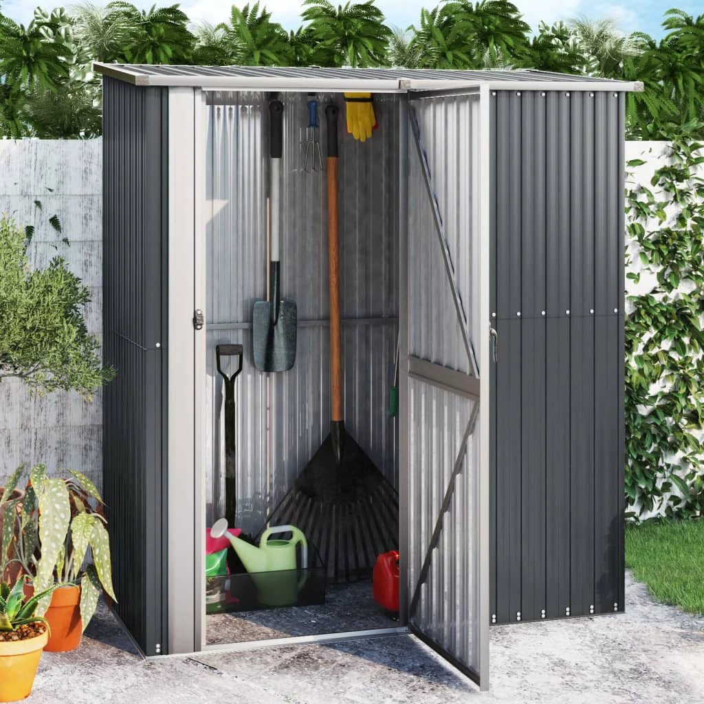 vidaXL Garden Shed Green 180.5x97x209.5 cm Galvanised Steel by vidaXL