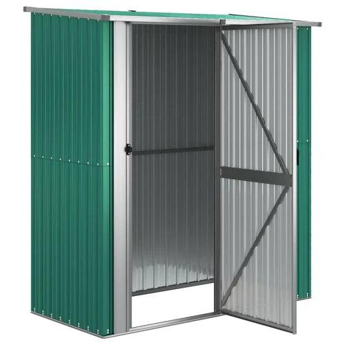 vidaXL Garden Shed Green 180.5x97x209.5 cm Galvanised Steel - Garden Shed