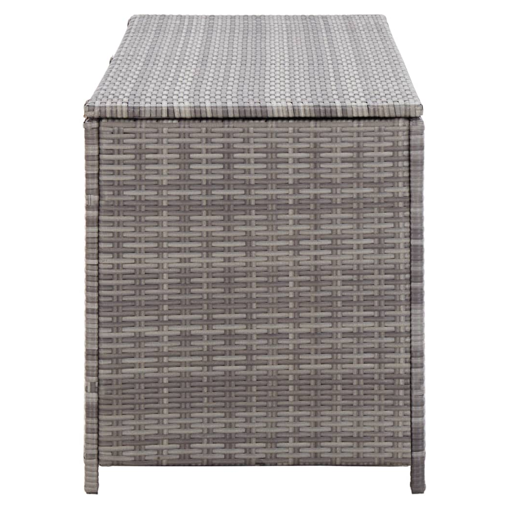 vidaXL Garden Storage Box Grey vidaXL 120x50x60 cm Poly Rattan - Uncategorized Garden Storage