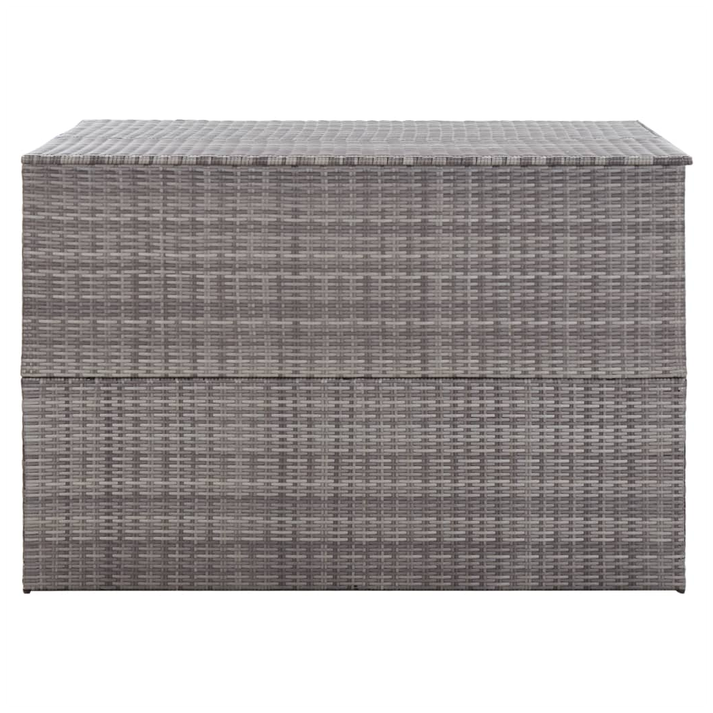 Garden Storage Box Grey vidaXL 150x100x100 cm Poly Rattan by vidaXL