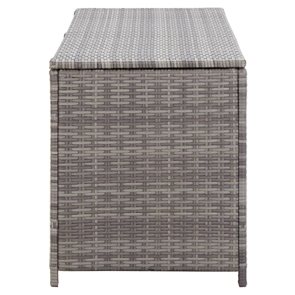 vidaXL Garden Storage Box Grey vidaXL 150x50x60 cm Poly Rattan - Uncategorized Garden Storage