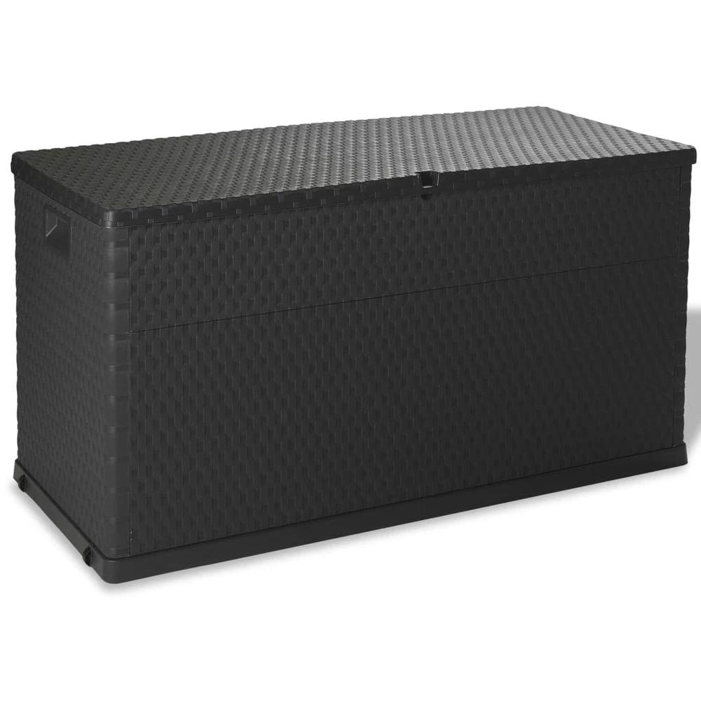 vidaXL Garden Storage Box Brown vidaXL 120x56x63 cm PP Rattan - Uncategorized Garden Storage