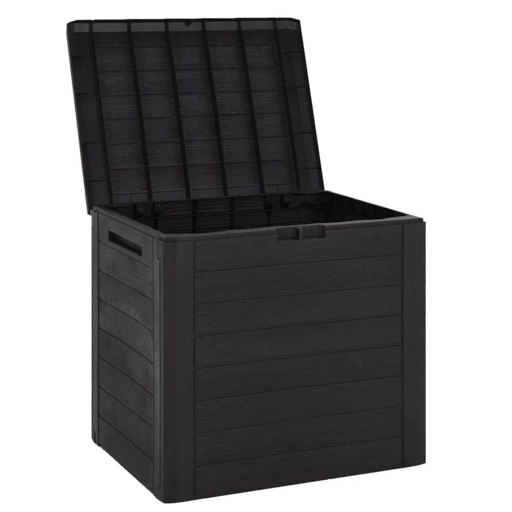 Garden Storage Box Brown vidaXL 58.5x46x55 cm Polypropylene by vidaXL