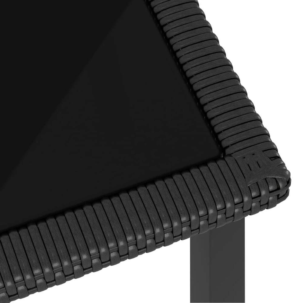 vidaXL Garden Dining Table Black vidaXL 70x70x73 cm Poly Rattan - Uncategorized Garden Table