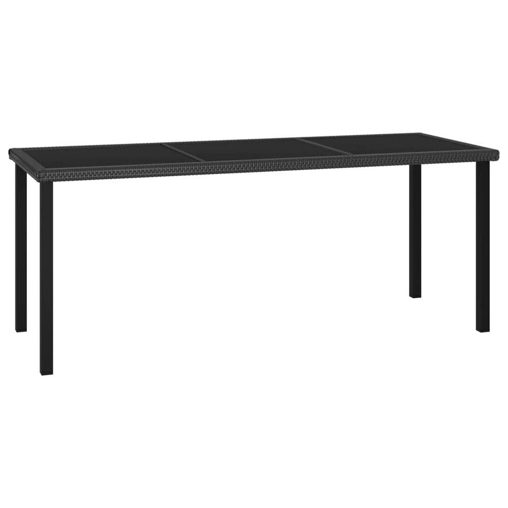 vidaXL Garden Dining Table Black vidaXL 70x70x73 cm Poly Rattan - Uncategorized Garden Table