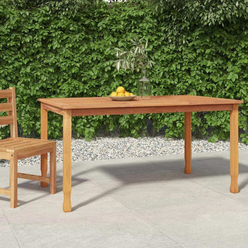 Garden Dining Table vidaXL 200x90x75 cm Solid Wood Teak by vidaXL