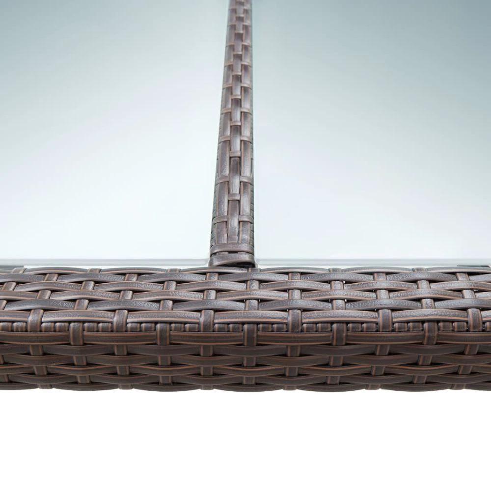 Outdoor Dining Table vidaXL Brown 200x150x74 cm Poly Rattan by vidaXL
