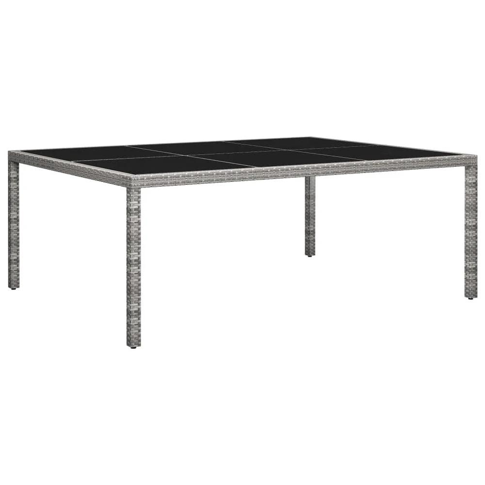 Outdoor Dining Table vidaXL Brown 200x150x74 cm Poly Rattan by vidaXL