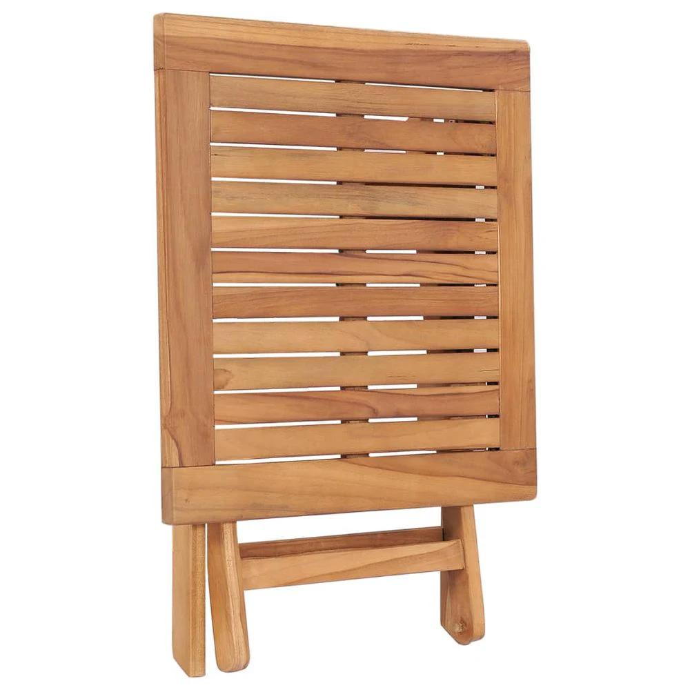 Folding Garden Table vidaXL 45x45x45 cm Solid Teak Wood by vidaXL