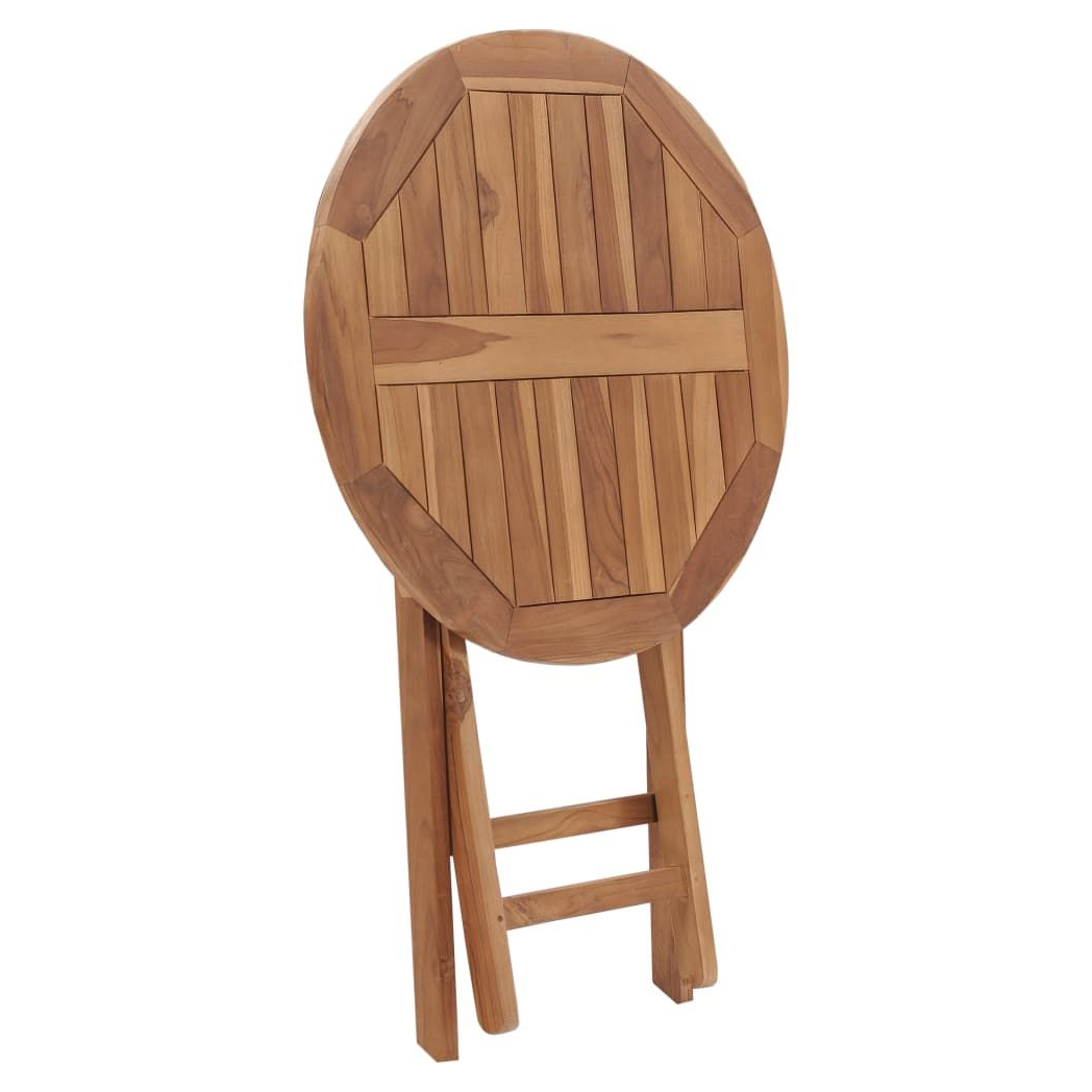 Folding Garden Table vidaXL 60 cm Solid Teak Wood by vidaXL