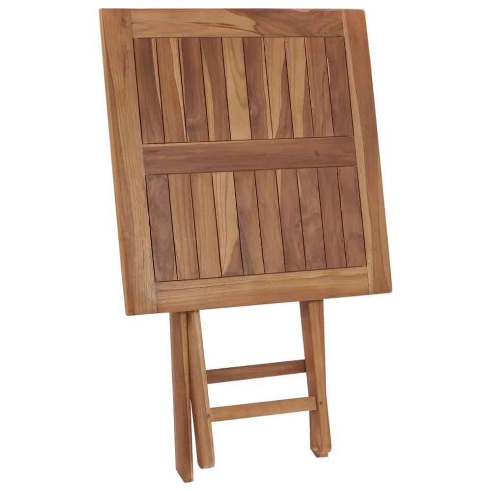Folding Garden Table vidaXL 60x60x75 cm Solid Teak Wood by vidaXL
